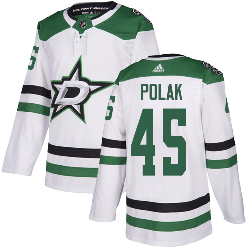 Adidas Men Dallas Stars #45 Roman Polak White Road Authentic Stitched NHL Jersey->dallas stars->NHL Jersey
